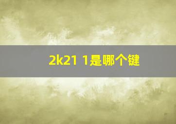 2k21 1是哪个键